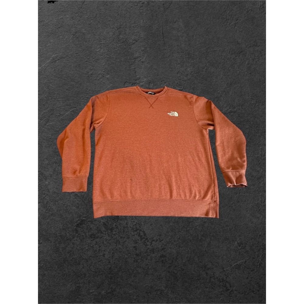 The North Face Sweatshirt Mens XL Burnt Orange Crewneck Fleece Logo F17 721556
